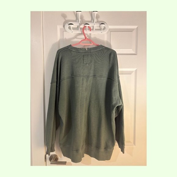 Aerie "The Chill Crew" Sweatshirt, Veridian Green, Size L - Picture 3 of 4